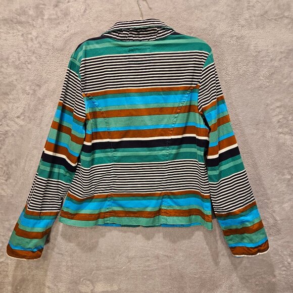 LAL cotton jacket Womens L Colorful beachy boho zip fun festive Colorful hippie - Picture 3 of 16